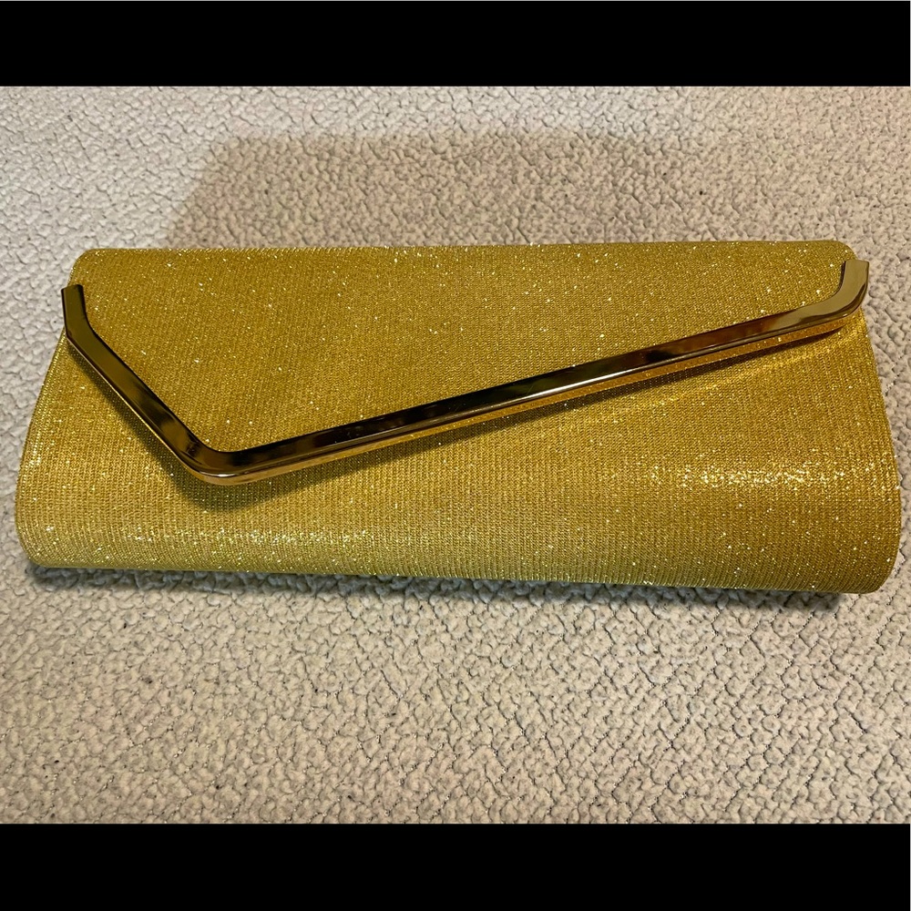 Evening Gold Bag Envelope Clutch